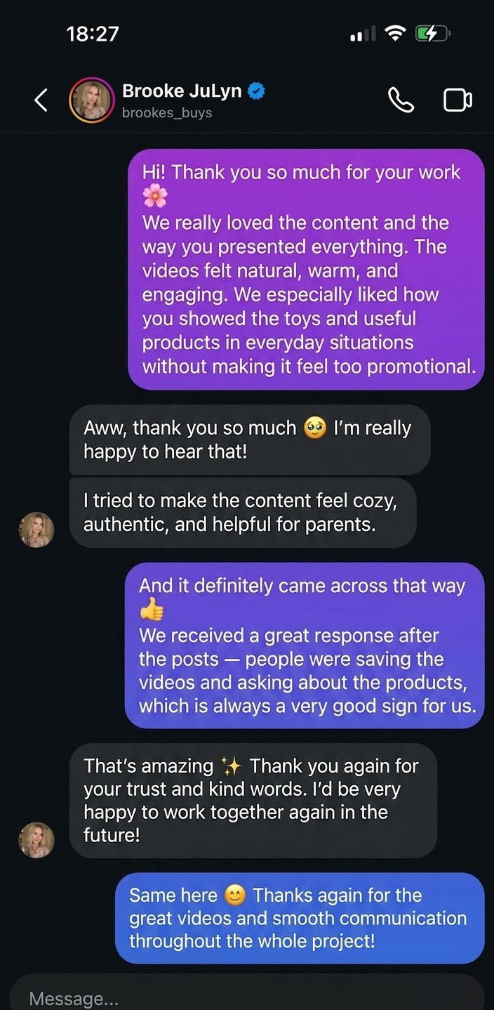 Feedback from Brooke JuLyn